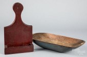 PAINTED PINE TRENCHER, 19TH C.