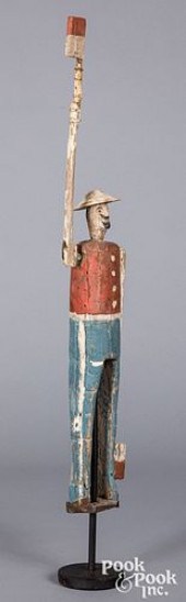 PAINTED PINE WHIRLIGIG, CA. 19