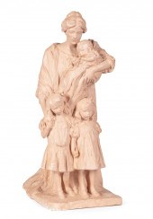 PAINTED PLASTER FIGURAL OF MOT