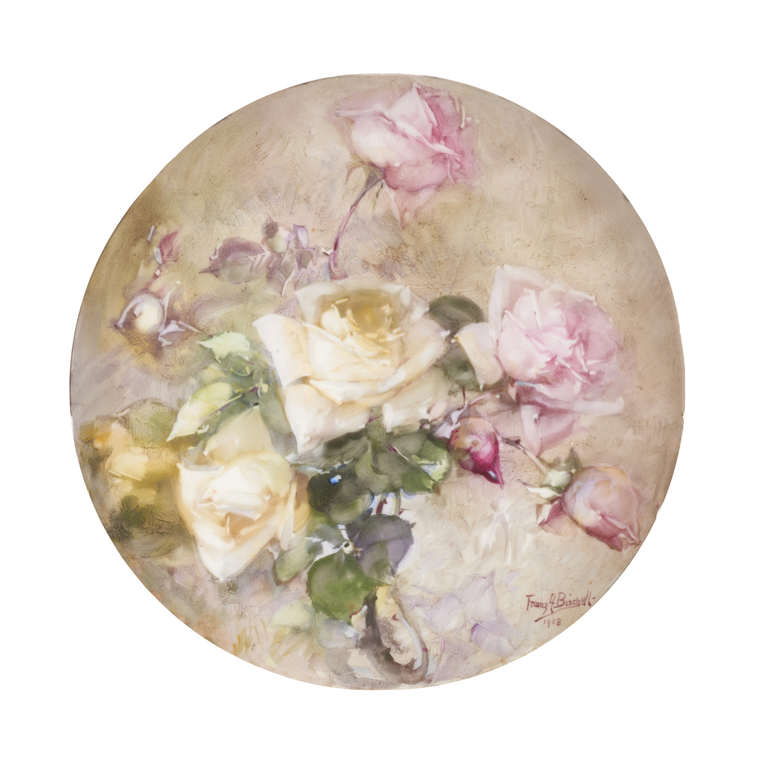 PAINTED PLATE, FRANZ BISCHOFF Franz