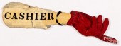 PAINTED PLYWOOD CASHIER COUNTR