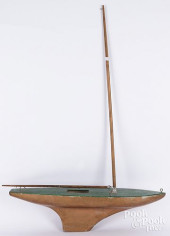 PAINTED POND SAIL BOAT, EARLY