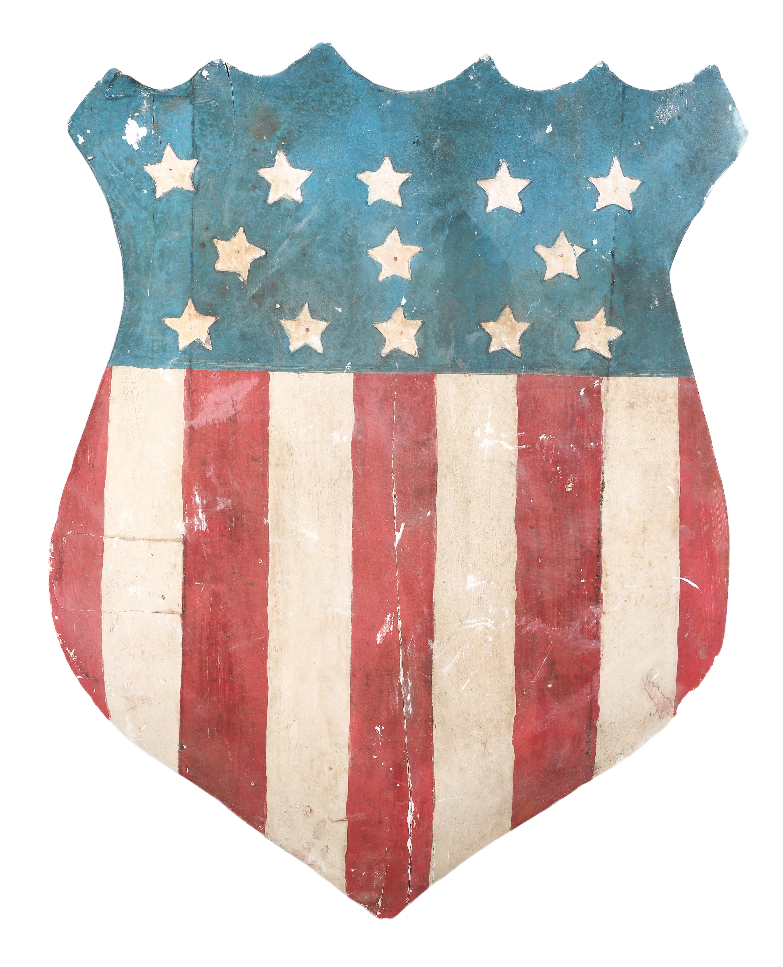 Painted Poplar shield with Stars