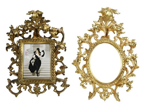 PAINTED PORCELAIN PLAQUE, TWO