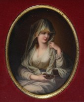 PAINTED PORCELAIN PORTRAIT MIN