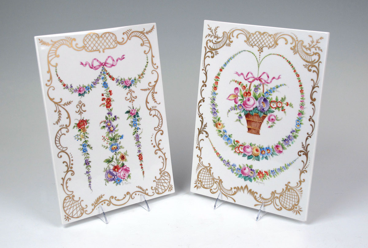 PAINTED PORCELAIN TILES BY MARIA