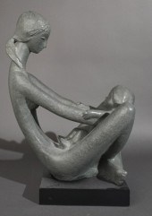 PAINTED POTTERY FIGURE OF MOTH