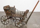PAINTED PULL CART, LATE 19TH C