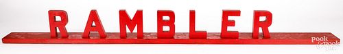 PAINTED RAMBLER SIGN, LATE 20TH