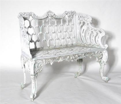 Painted Rococo revival cast iron