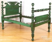 PAINTED ROPE BED, 19TH C.Paint