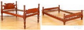 PAINTED ROPE BED AND TRUNDLE,