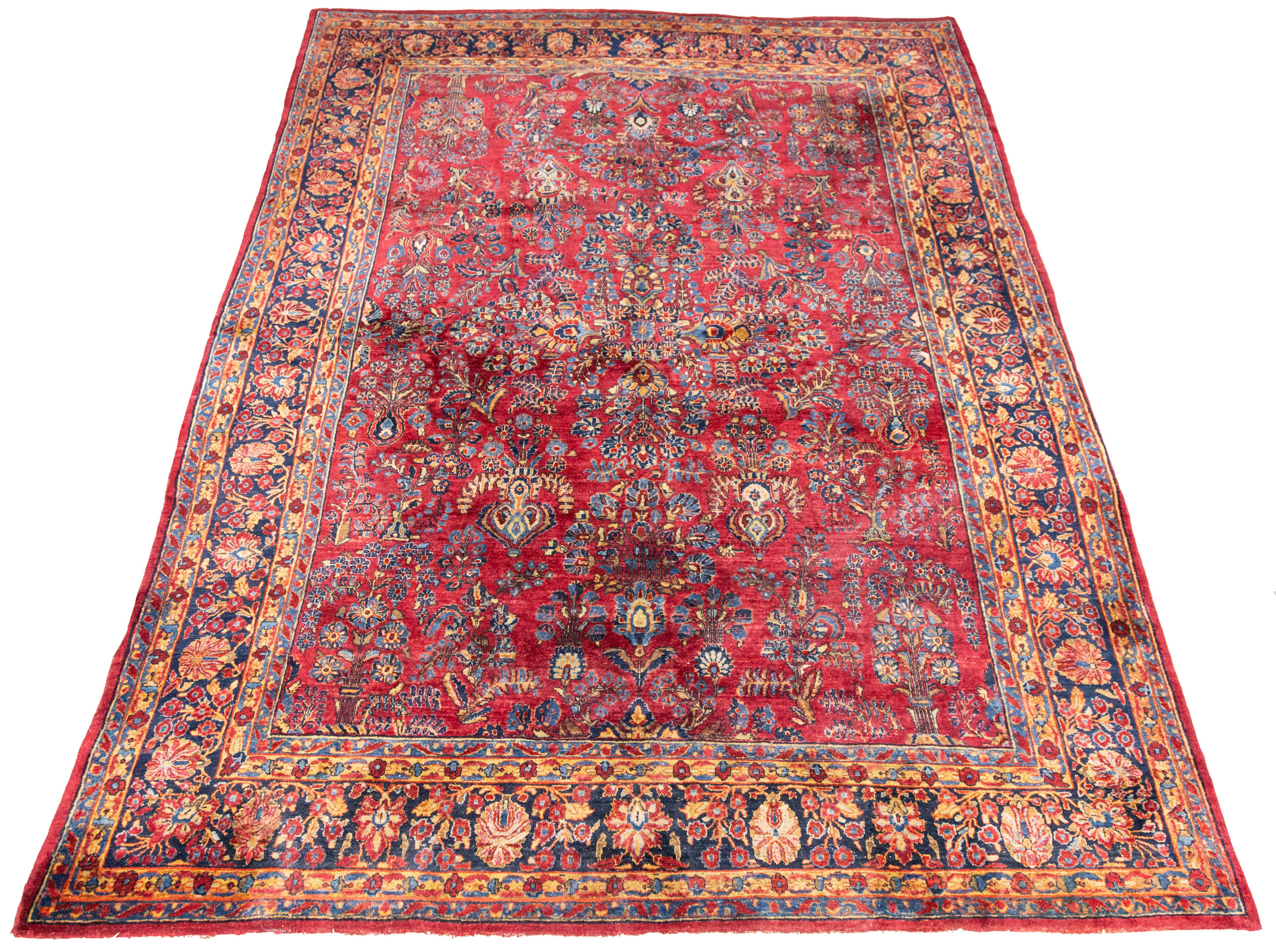 PAINTED SAROUK ORIENTAL RUG Painted