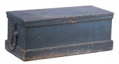 PAINTED SEA CHEST WITH BECKETS