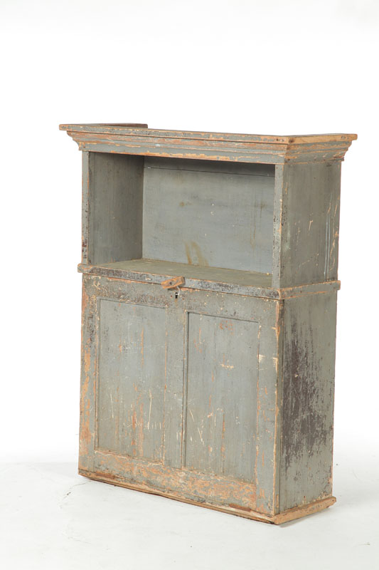 PAINTED SECRETARY CUPBOARD. 
