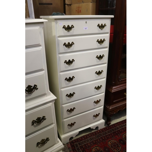 Painted seven drawer cabinet,