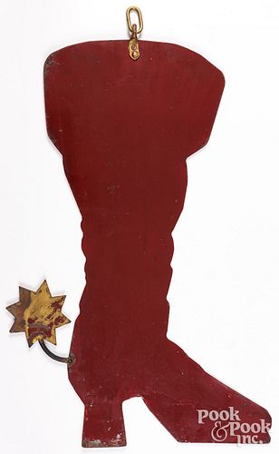 PAINTED SHEET IRON BOOT TRADE SIGN,