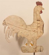 PAINTED SHEET IRON ROOSTER SIL
