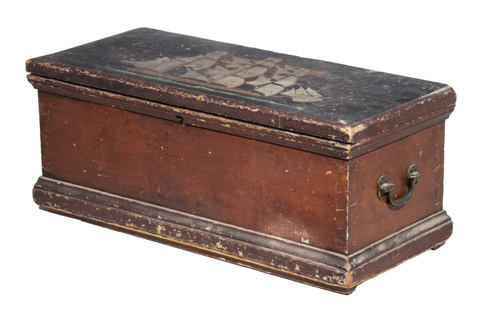 PAINTED SHIP'S TOOL CHEST WITH