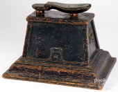 PAINTED SHOE SHINE BOX, CA. 19