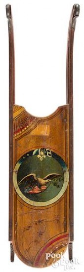 PAINTED SLED, WITH CENTRAL ROU