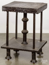 PAINTED SPOOL END TABLE<br>Pai
