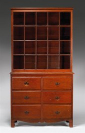 Painted step-back cupboard