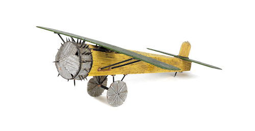 Painted stick model of an
