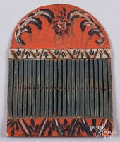 PAINTED TAPE LOOM, 19TH C.Pain