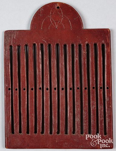 PAINTED TAPE LOOM, EARLY 19TH C.,
