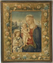 PAINTED TAPESTRY - Madonna wit