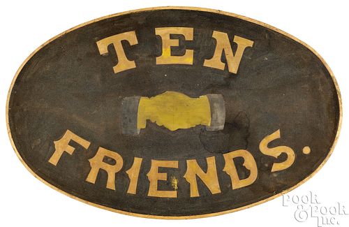 PAINTED TEN FRIENDS OVAL TAVERN