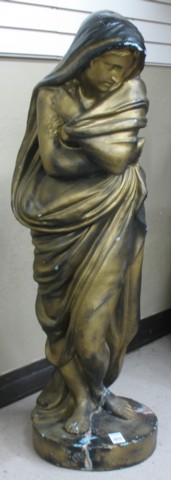 PAINTED TERRACOTTA FLOOR STATUE the
