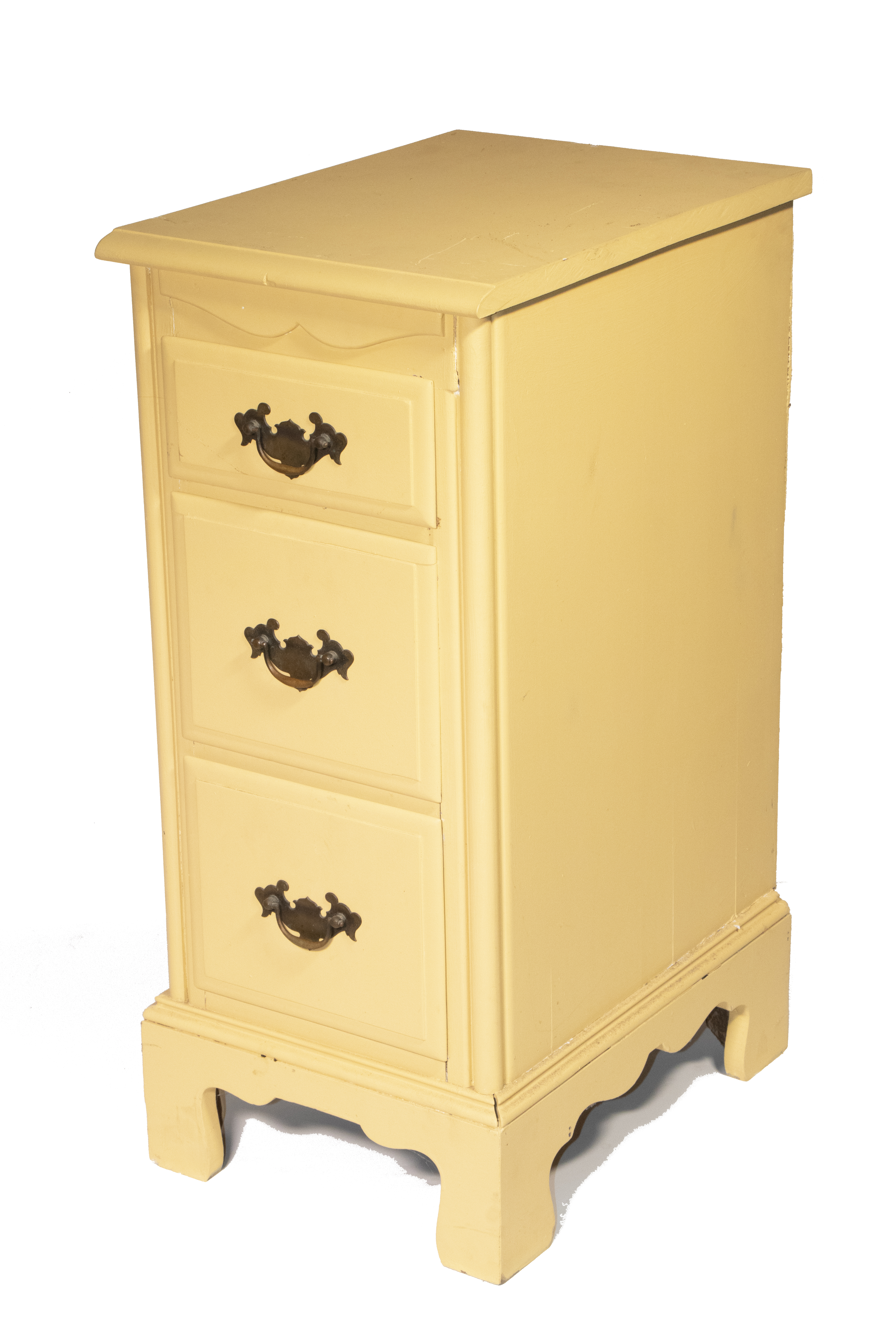 PAINTED THREE-DRAWER END TABLE