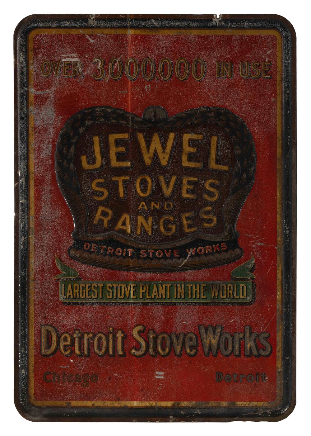 PAINTED TIN ADVERTISING SIGN