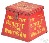 PAINTED TIN DONATION BOX<br>Pa