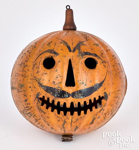 PAINTED TIN JACK-O-LANTERN