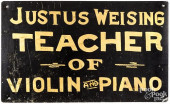 PAINTED TIN MUSIC TEACHER TRAD