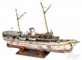 PAINTED TIN PASSENGER STEAMSHI