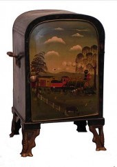 PAINTED TIN PLATE WARMERPainte