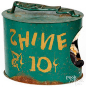 PAINTED TIN SHOE SHINE BOX, EA