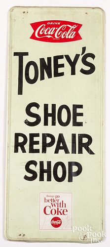 PAINTED TIN TRADE SIGN, MID 20TH