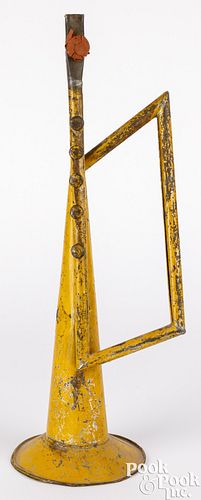 PAINTED TIN TRUMPET, LATE 19TH