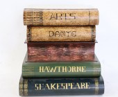PAINTED TOLE BOOKS FLIP TOP ST