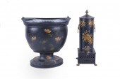PAINTED TOLE BUCKET & URNthe b