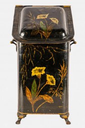 PAINTED TOLE COAL BINwith meta