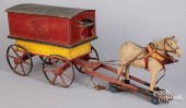 PAINTED TOY HORSE DRAWN US MAI