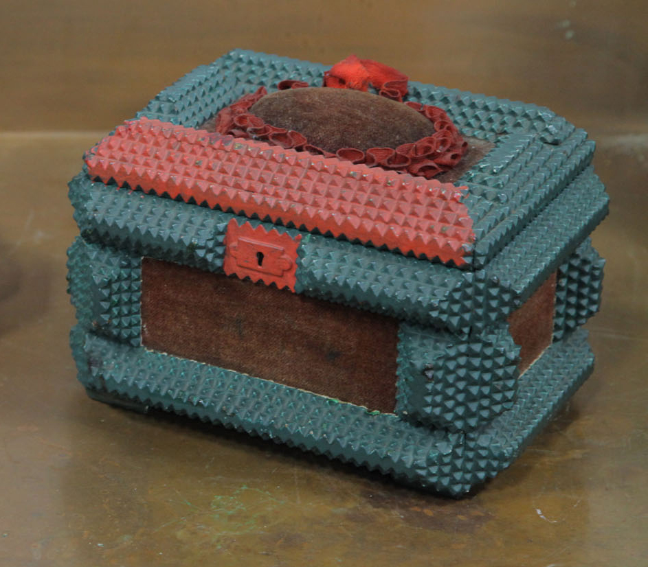 PAINTED TRAMP ART BOX.  American 