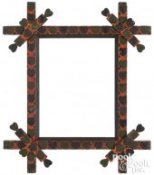 PAINTED TRAMP ART FRAME, LATE