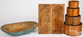 PAINTED TRENCHER 19TH C., ETC.